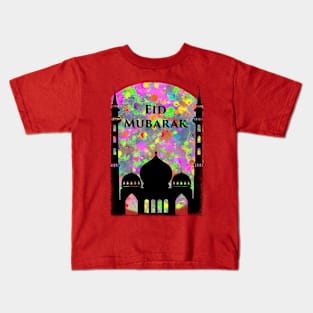 Eid Mubarak Mosque w14t Kids T-Shirt